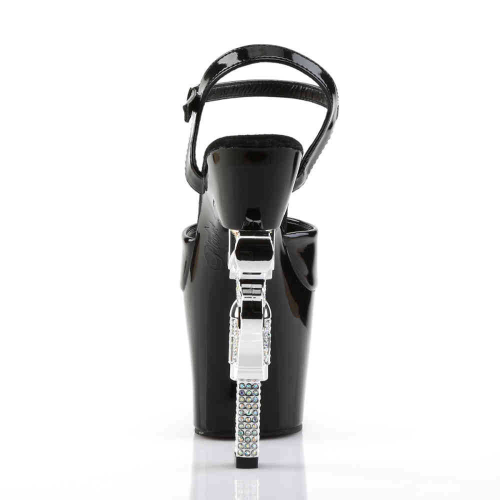Pleaser - REVOLVER709 Sandale à bride à la cheville, Pole dance chaussures - Chaussures de pole dance - Noir Product image
